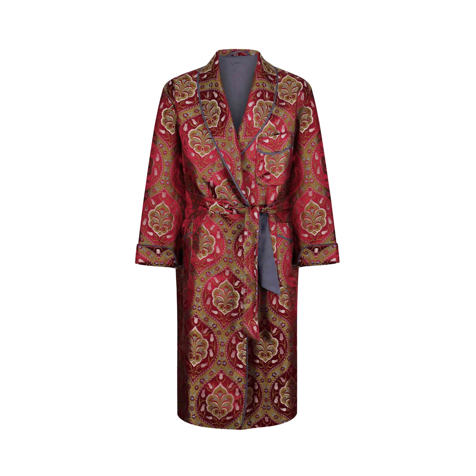 silk dressing gown pattern Unlined Luxury Handprinted Silk Dressing Gown