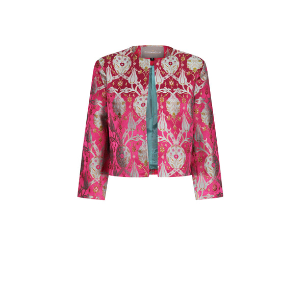 ottoman silks ladies short formal feriye jacket in amina fabric