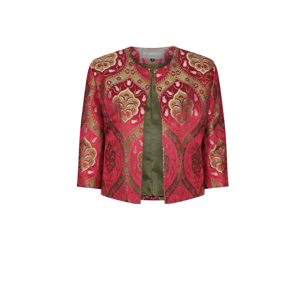 ottoman silks ladies short formal feriye jacket in saliha fabric